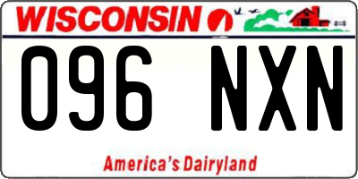 WI license plate 096NXN