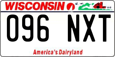 WI license plate 096NXT