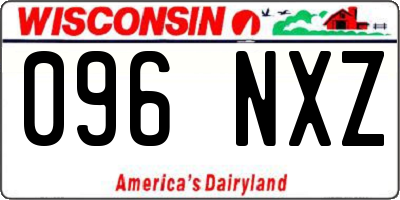 WI license plate 096NXZ