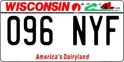 WI license plate 096NYF