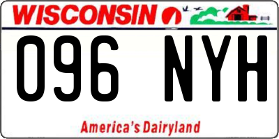 WI license plate 096NYH