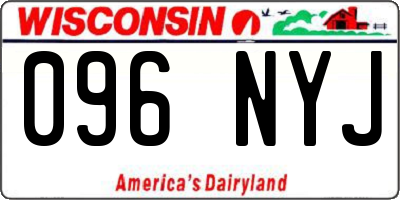 WI license plate 096NYJ