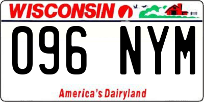 WI license plate 096NYM
