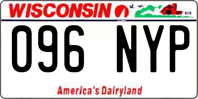 WI license plate 096NYP