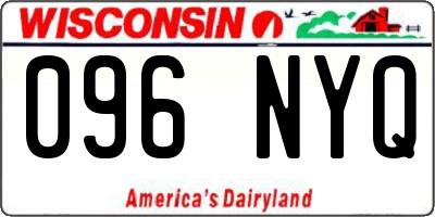 WI license plate 096NYQ