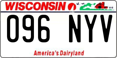 WI license plate 096NYV