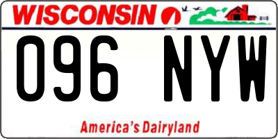 WI license plate 096NYW