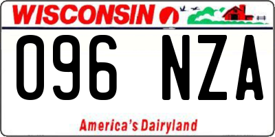 WI license plate 096NZA