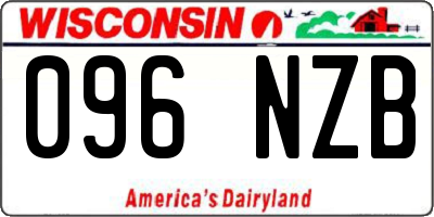 WI license plate 096NZB
