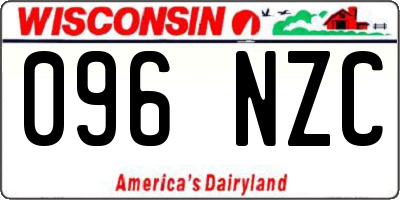 WI license plate 096NZC