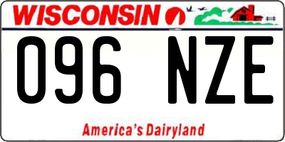 WI license plate 096NZE