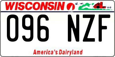 WI license plate 096NZF