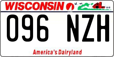WI license plate 096NZH