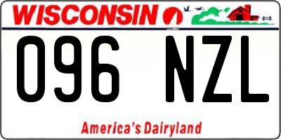 WI license plate 096NZL
