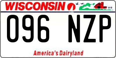 WI license plate 096NZP
