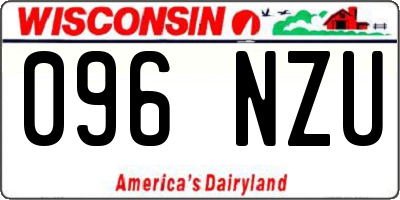 WI license plate 096NZU