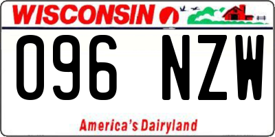 WI license plate 096NZW