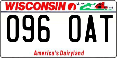 WI license plate 096OAT