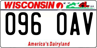 WI license plate 096OAV