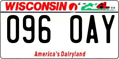 WI license plate 096OAY