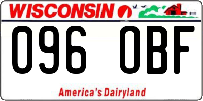 WI license plate 096OBF