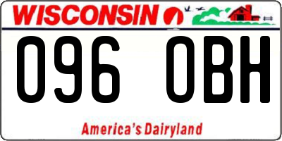 WI license plate 096OBH