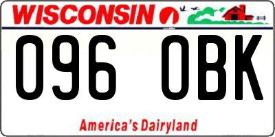 WI license plate 096OBK
