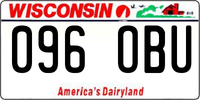 WI license plate 096OBU