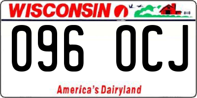 WI license plate 096OCJ