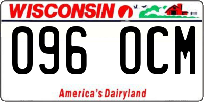 WI license plate 096OCM