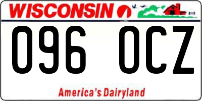 WI license plate 096OCZ