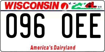 WI license plate 096OEE