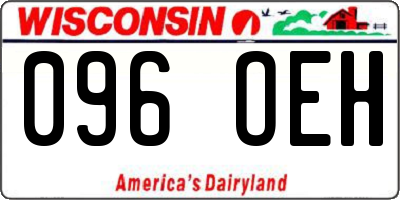 WI license plate 096OEH