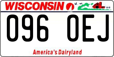 WI license plate 096OEJ