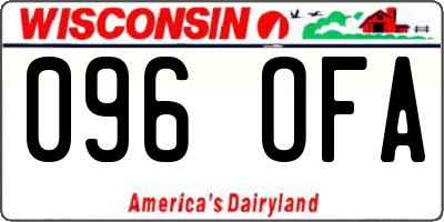 WI license plate 096OFA