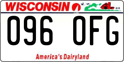 WI license plate 096OFG