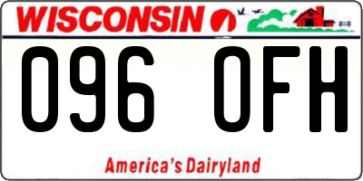 WI license plate 096OFH