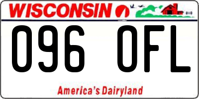 WI license plate 096OFL