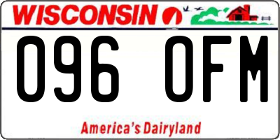 WI license plate 096OFM