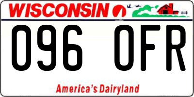 WI license plate 096OFR