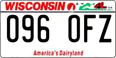 WI license plate 096OFZ
