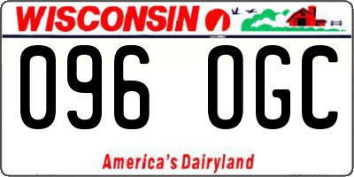 WI license plate 096OGC