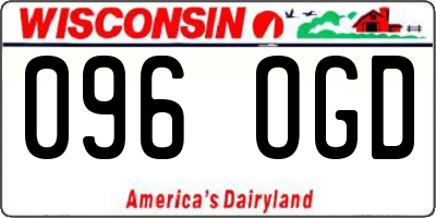WI license plate 096OGD