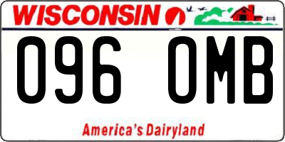 WI license plate 096OMB