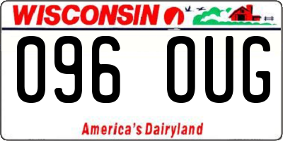 WI license plate 096OUG