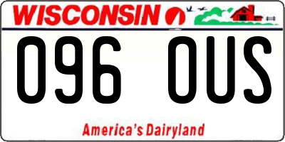 WI license plate 096OUS