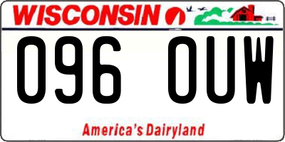 WI license plate 096OUW