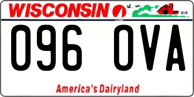 WI license plate 096OVA