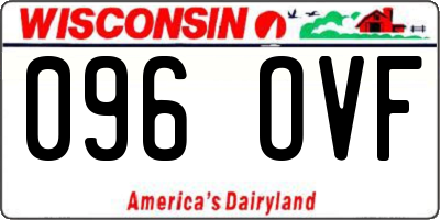 WI license plate 096OVF