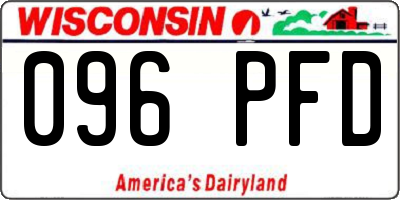WI license plate 096PFD